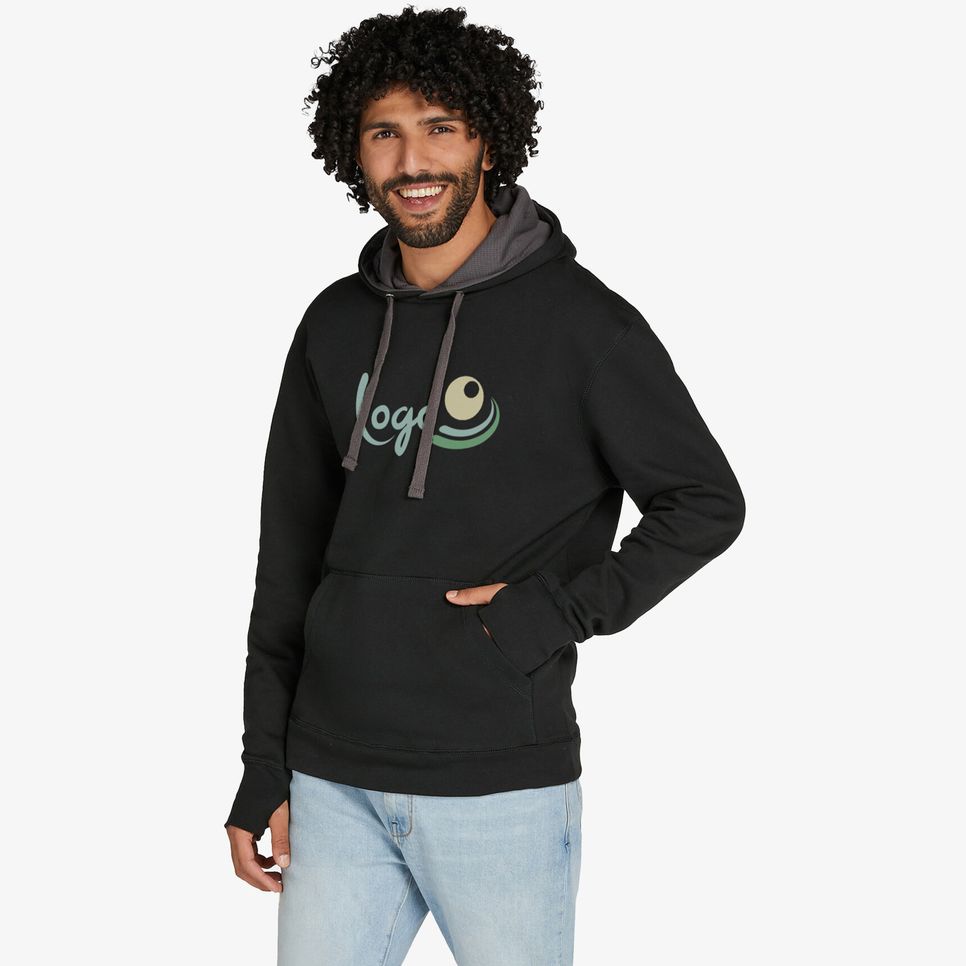 Contrast Hooded Sweatshirt Men