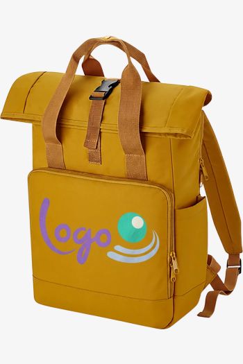 Image produit Sac à dos pour ordinateur avec rabat enroulable et double anses recyclé