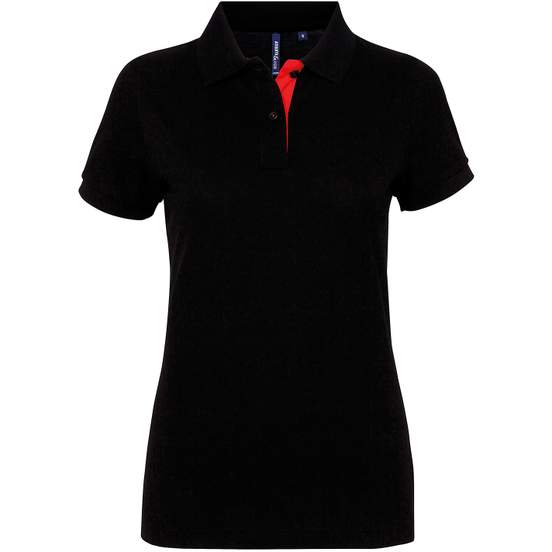 Polo contrasté femme