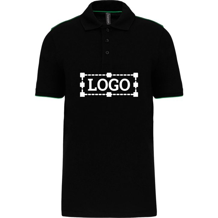 Polo Day To Day contrasté manches courtes homme