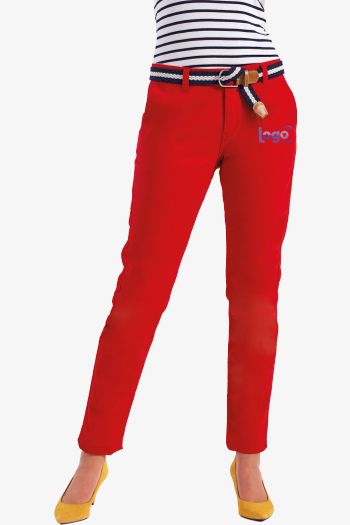 Image produit Pantalon chino en coton coupe classique femme