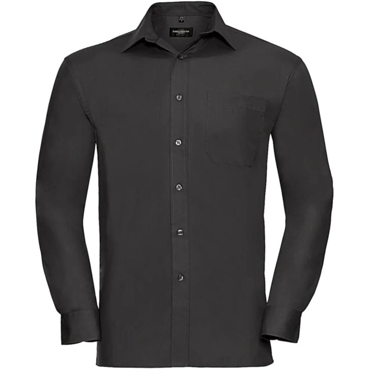Image produit Chemise en Popeline 100% Coton classique manches longues homme