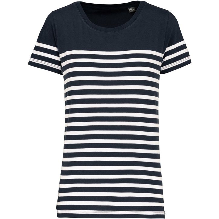 Image produit T-shirt marin col rond Bio femme