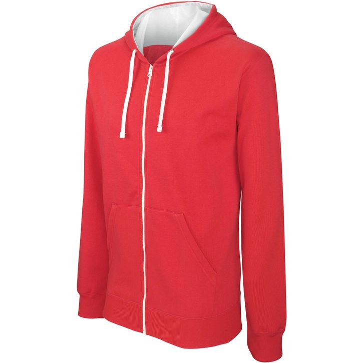 Image produit sweat-shirt zippé capuche contrastée