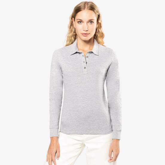 Polo jersey manches longues femme