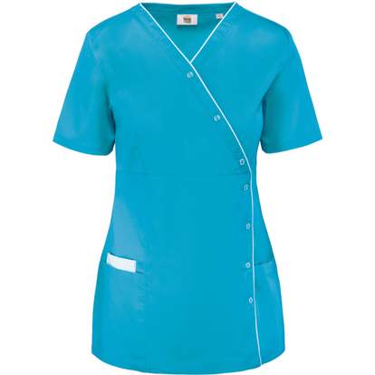 Image produit Blouse polycoton avec boutons-pression femme