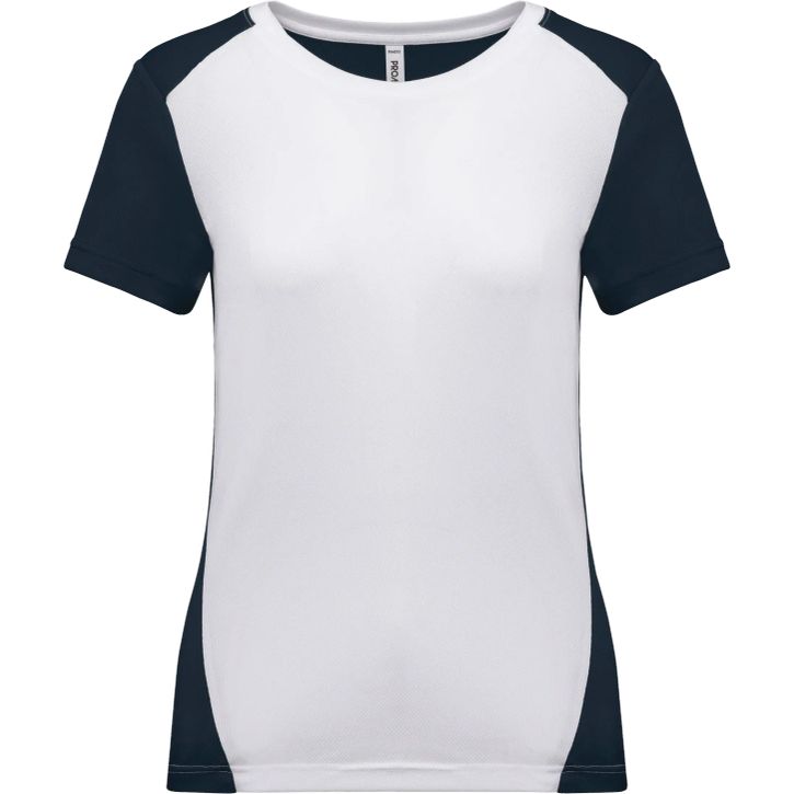 Image produit T-shirt de sport écoresponsable bicolore femme