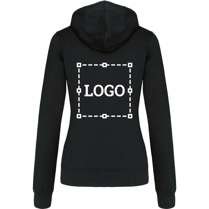 Image produit sweat-shirt zippé capuche contrastée femme
