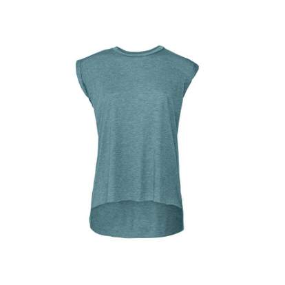 Image produit Women's flowy muscle tee with rolled cuff