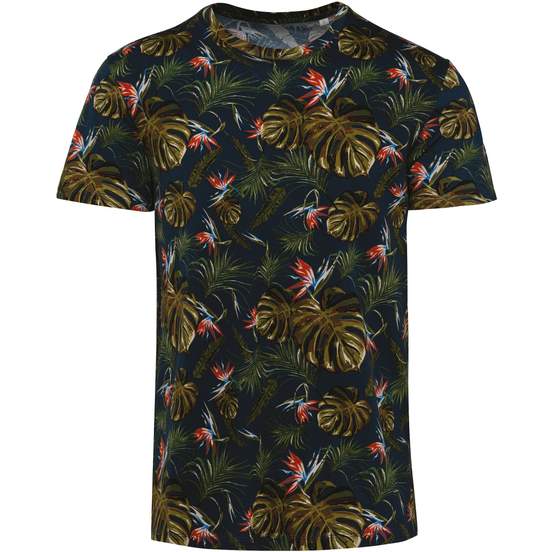 T-shirt imprimé tropical homme