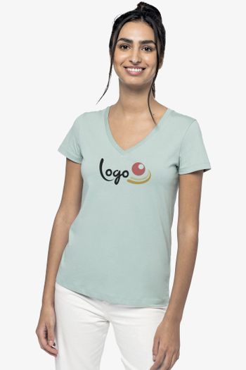 Image produit T-shirt col V femme