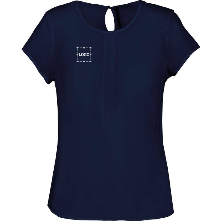 Image produit Blouse crêpe manches courtes femme