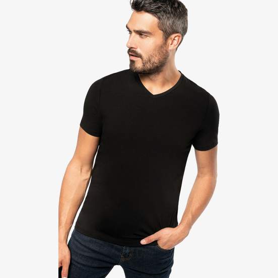 T-shirt manches courtes col V homme