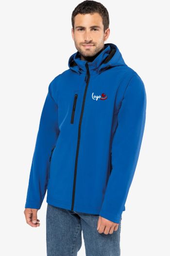 Image produit Veste Softshell 3 couches à capuche avec manches amovibles unisexe