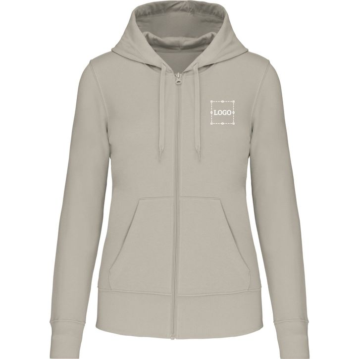 Image produit Sweat-shirt à capuche écoresponsable à fermeture zippée femme