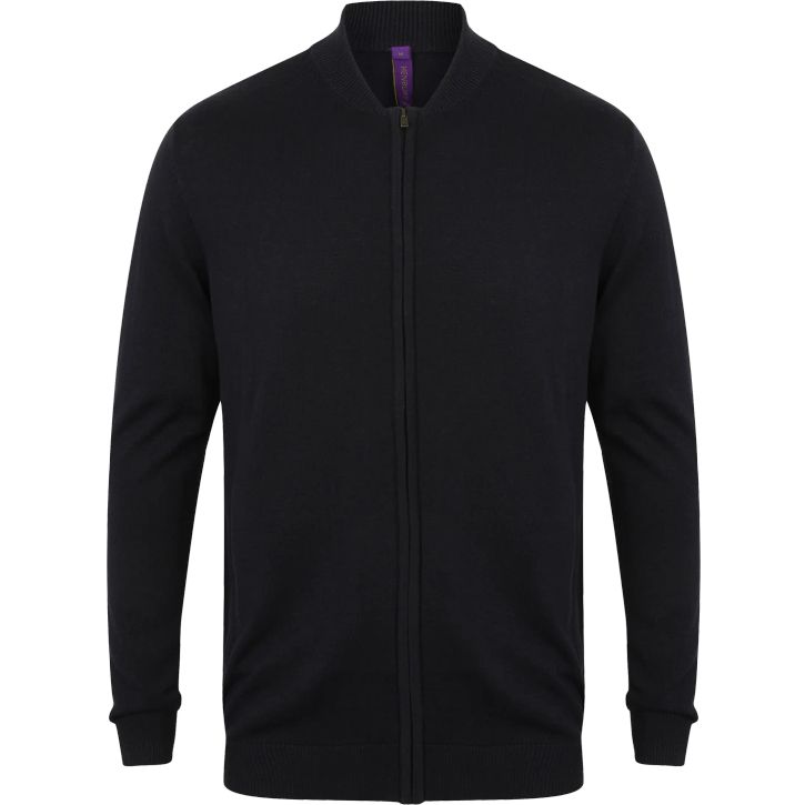 Unisex zip through cardigan