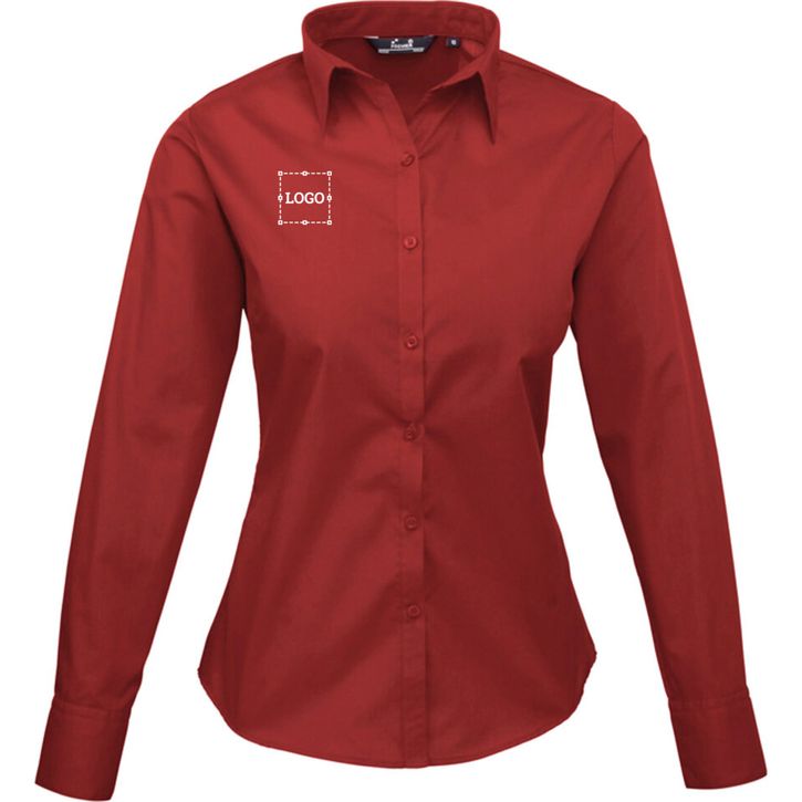 Image produit Chemisier popeline à manches longues pour femme