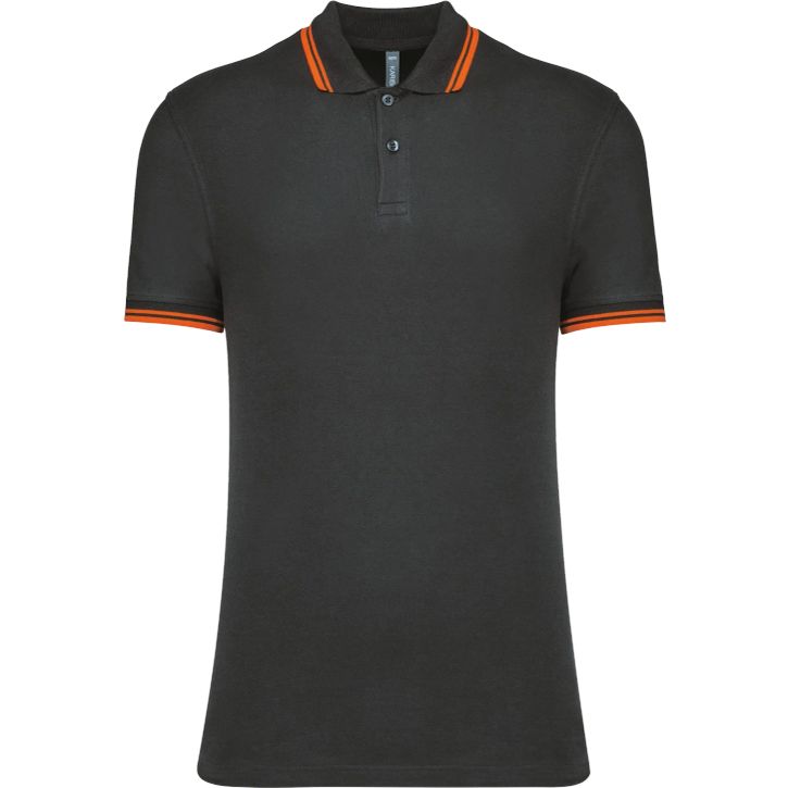 Image produit Polo homme manches courtes à liserés contrastés