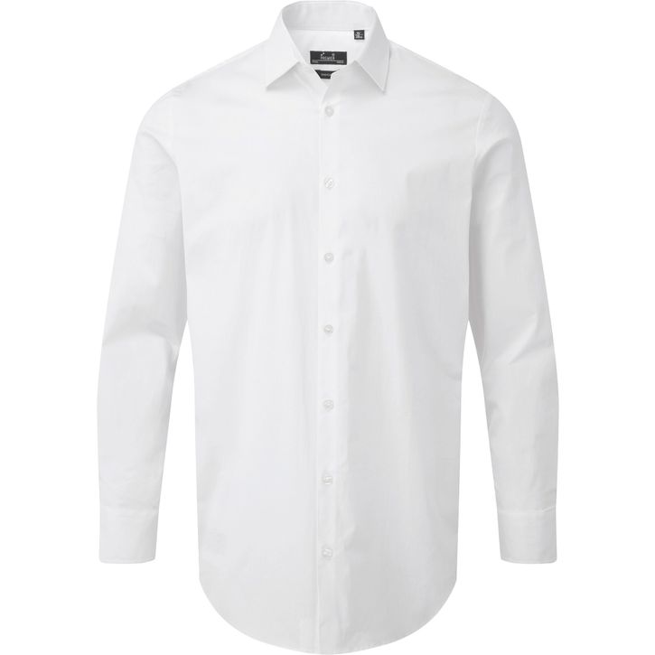 Image produit Chemise en popeline stretch à manches longues pour homme