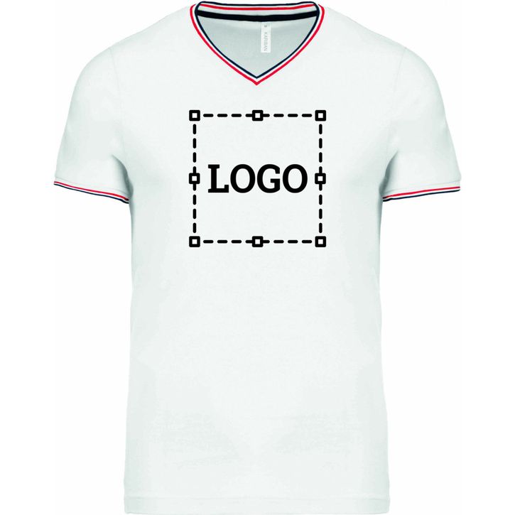 Image produit T-shirt maille piquée col V homme