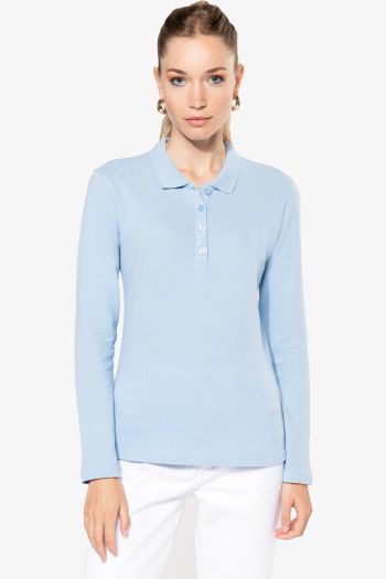 Image produit Polo piqué manches longues femme 