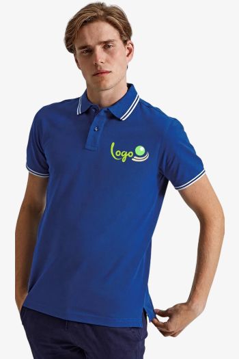 Image produit Polo passepoilé coupe classique homme - col contrasté