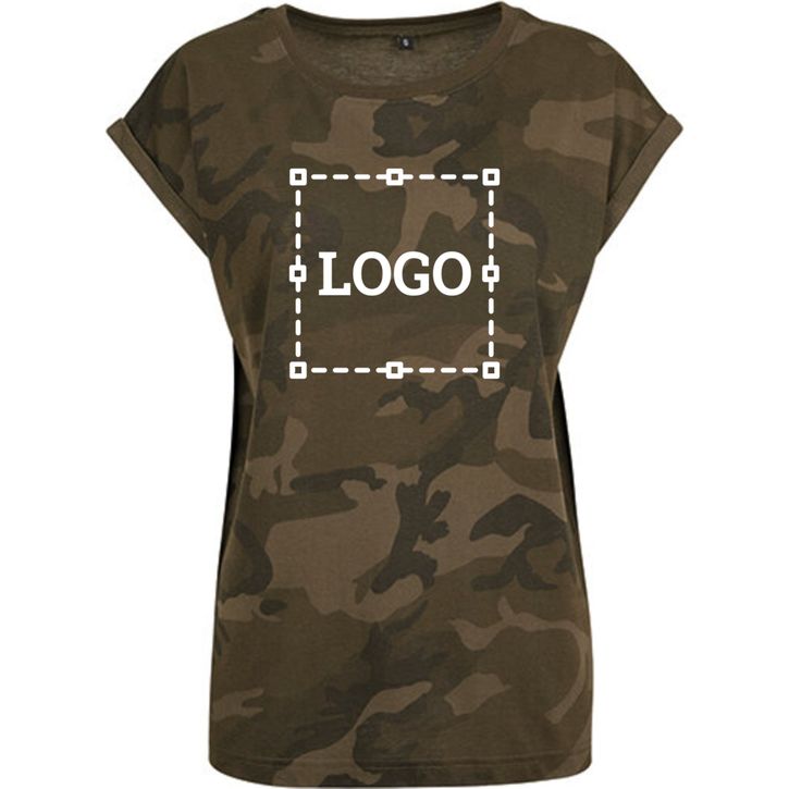Image produit Ladies Camo Extended Shoulder Camo Tee