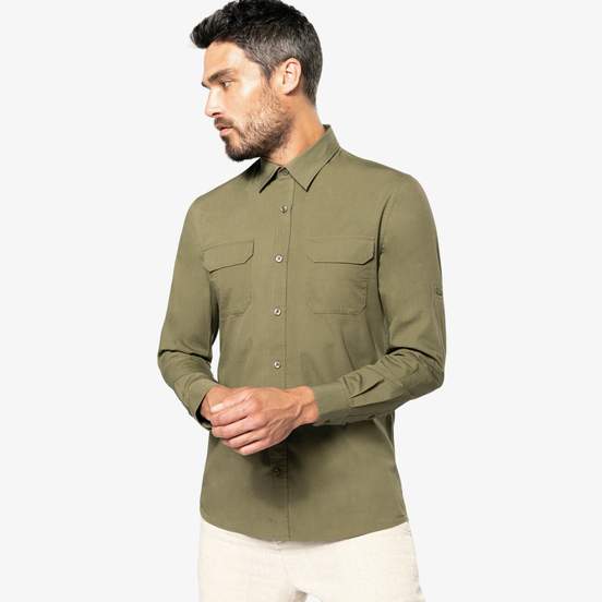 Chemise safari manches longues homme