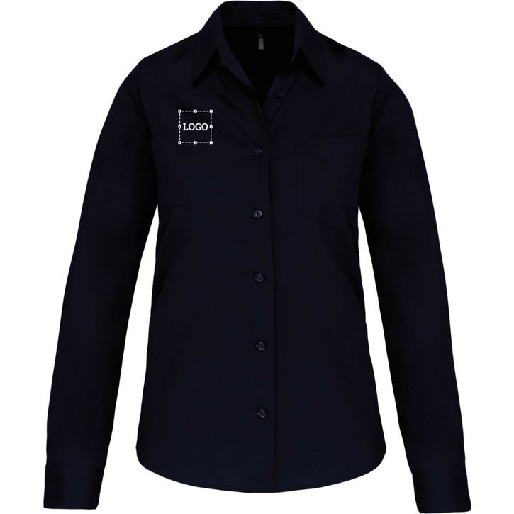 Image produit Chemise popeline manches longues femme