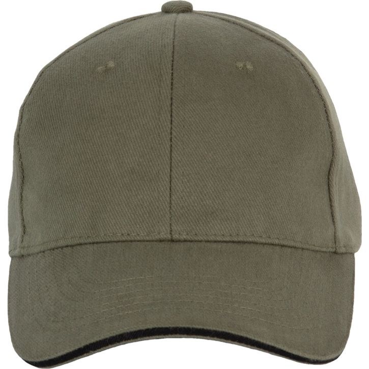 Image produit Casquette en coton biologique à sandwich contrasté - 6 panneaux