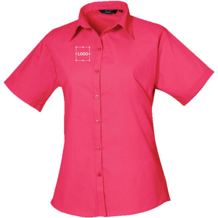 Image produit Chemises popeline à manches courtes pour femme