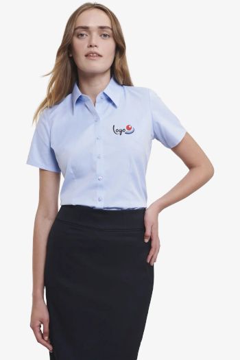 Image produit Chemise à chevrons cintrée manches courtes femme