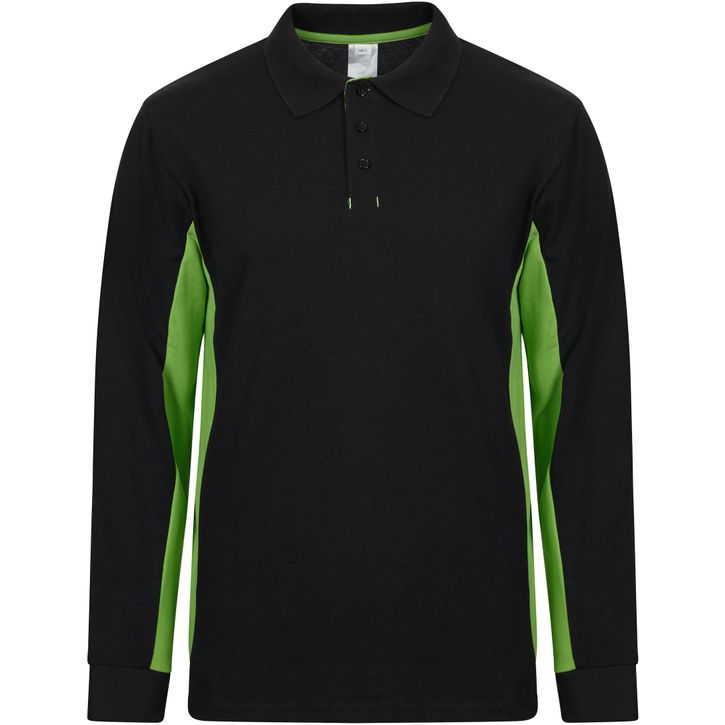 Image produit Polo bicolore manches longues