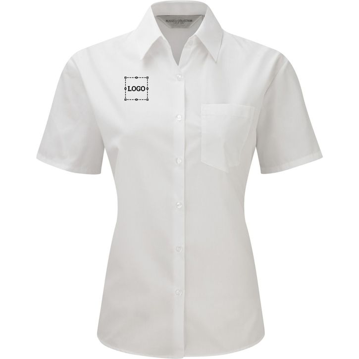 Image produit Ladies’ short sleeve classic polycotton poplin shirt