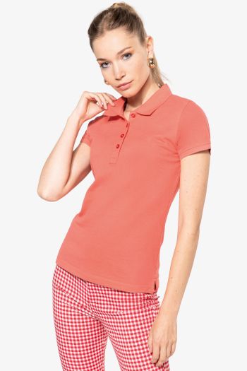 Image produit Polo piqué manches courtes femme 