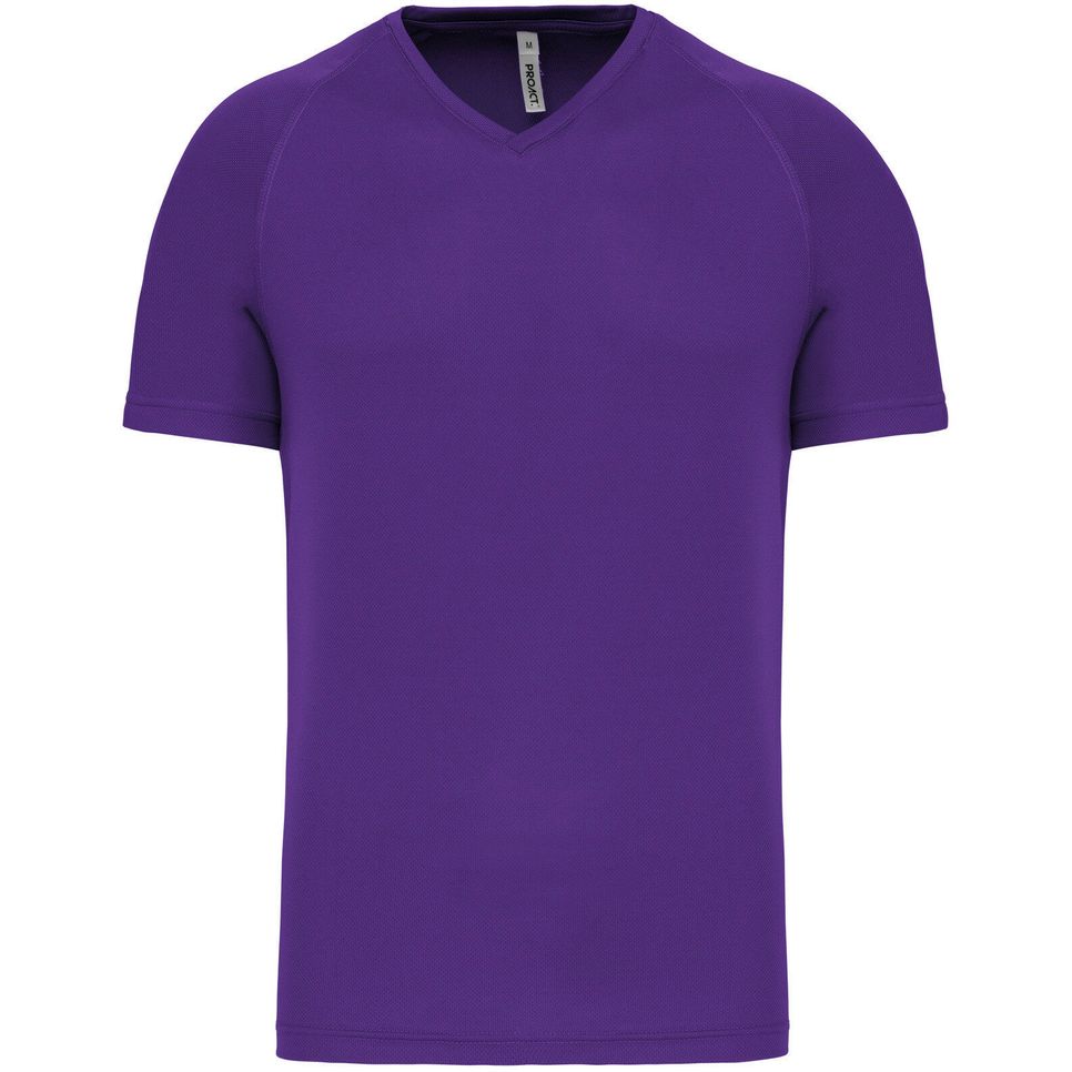 T-shirt de sport manches courtes col v homme