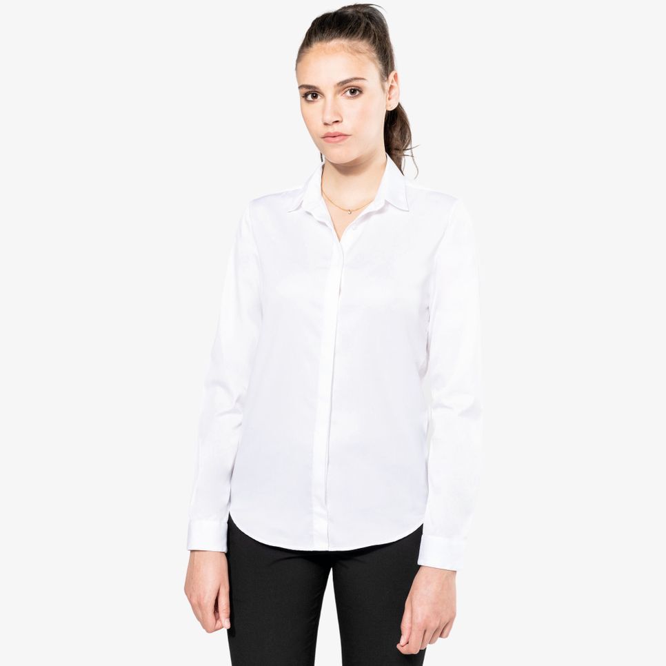 Chemise twill manches longues femme