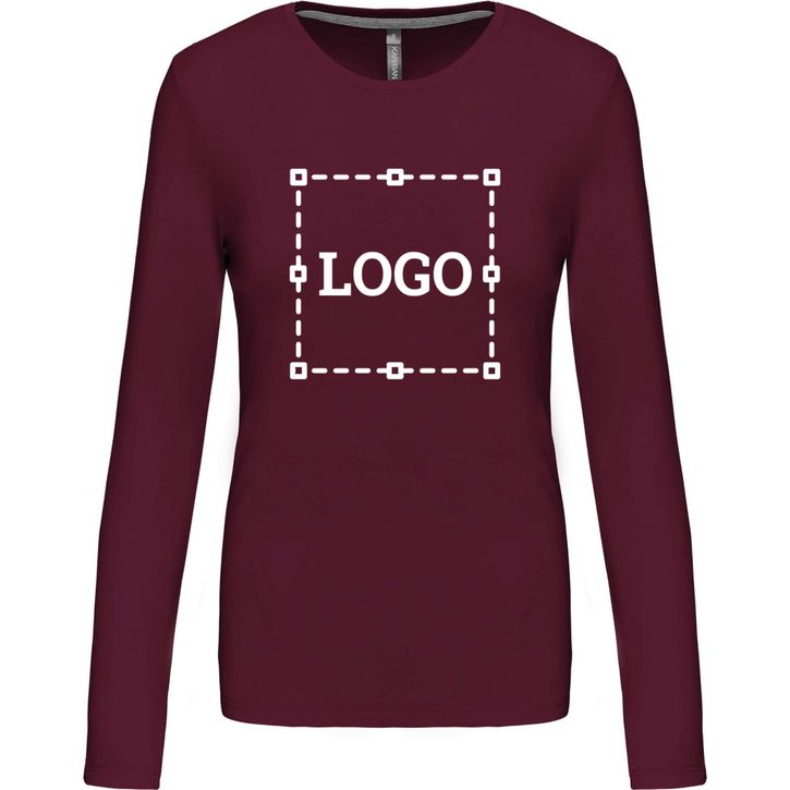 Image produit T-shirt col rond manches longues femme