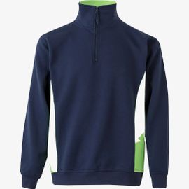 Sweat bicolore col zippé