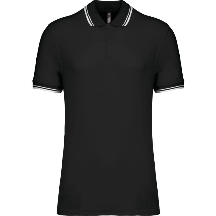 Image produit Polo homme manches courtes à liserés contrastés