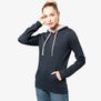 sweat-shirt capuche contrastée femme