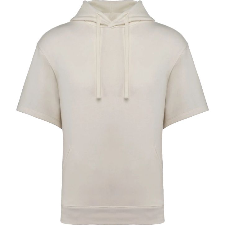 Image produit Sweat-shirt à capuche à épaules tombantes manches courtes French Terry unisexe