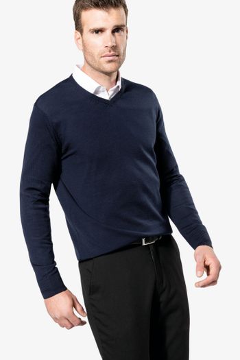 Image produit Pull Mérinos col V homme