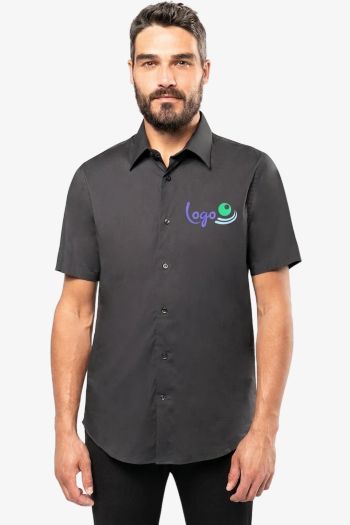Image produit Chemise coton / élasthanne manches courtes