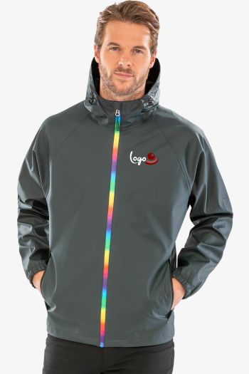 Image produit Rainbow prism PU waterproof jacket with recycled backing