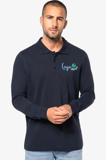 Image produit Polo piqué manches longues homme 