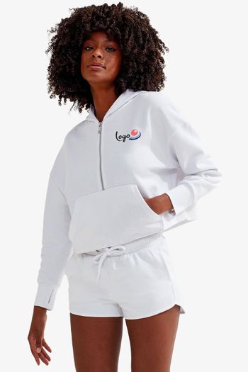 Image produit Sweat à capuche 1/2 zip pour femme Tridri®