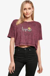 Image produit Ladies Acid Washed Cropped Tee