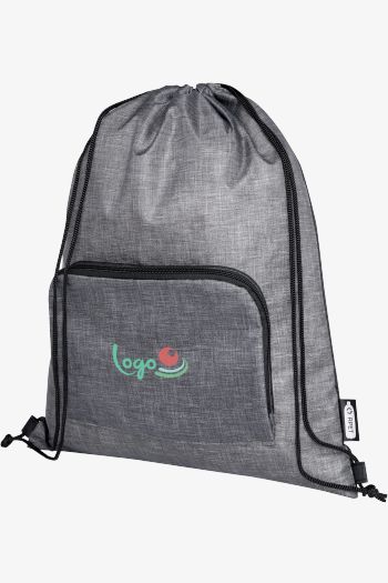 Image produit Sac pliable 7L recyclé avec cordon de serrage Ash