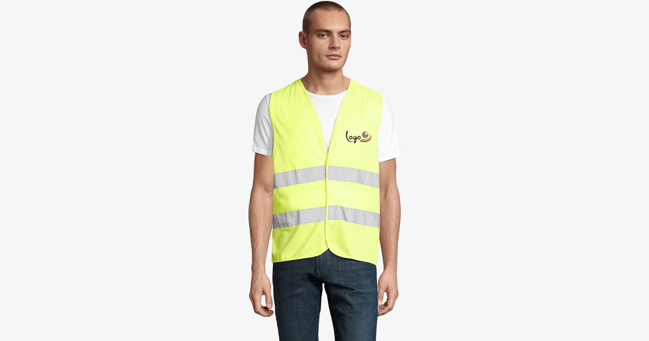 Gilet Jaune De Sécurité Personnalisable Pour Enfant - Fluorescent Réfléchissant, Avec Texte Ou Logo